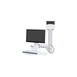 Ergotron Systeme Sit-Stand Combo kit de montage - Technologie brevetee Constant Force - pour ecran LCD/clavier/souris/lecteur de codes a barres/processeur - support de CPU moyen - blanc