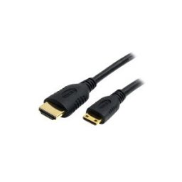 StarTech.com Cable HDMI haute vitesse de 50 cm avec Ethernet - Cordon HDMI vers Mini HDMI - M/M - Noir - Plaques or - HDMI avec cable Ethernet - 50 cm