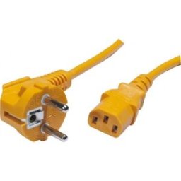 MCAD Cordon d'alimentation PC CEE7 / C13 orange - 1,8 m