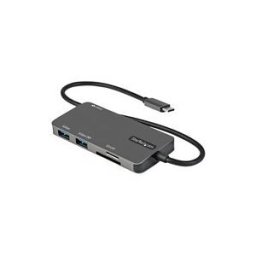 StarTech.com Adaptateur Multiport USB-C - USB Type C vers HDMI 4K, Alimentation 100W Passthrough, SD/MicroSD, Hub USB 3 Ports USB 3.0 - Mini Dock USB-C - Cable Integre 30cm (DKT30CHSDPD) - station d'accueil - USB-C / Thunderbolt 3 - HDMI
