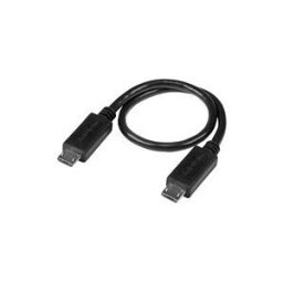 StarTech.com Cable USB OTG Micro USB vers Micro USB de 20 cm - Adaptateur USB On-The-Go - M/M - Noir - cable USB - Micro-USB de type B pour Micro-USB de type B - 20.32 cm