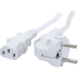 MCAD Cordon d'alimentation PC CEE7 / C13 blanc - 0,6 m