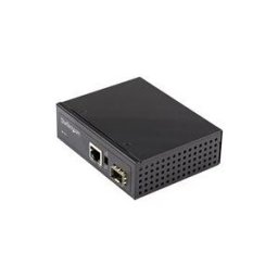 StarTech.com Convertisseur Fibre RJ45 PoE+ Industriel 60W - SFP vers RJ45 - Gigabit Fibre Optique Mono Mode/Multi Mode vers Cuivre - Mini BoÃ®tier IP-30 Durable / -40 a +75Â°C (IMC1GSFP60W) - convertisseur de media a fibre optique - 10Mb LAN, 100Mb LAN, G
