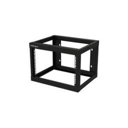 StarTech.com 6U 19 Wall Mount Network Rack 19 Deep 2 Post Open Frame for Server Room Data/AV/IT/Communication/Computer Equipment/Patch Panel with Cage Nuts/Screws Hook/Loop, Cisco 2960 - 19 Inch Wallmount Rack (RK619WALLO) - rack - 6U