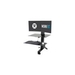 Ergotron WorkFit-S Dual Workstation with Worksurface Standing Desk - kit de montage - pour 2 ecrans LCD / clavier / souris