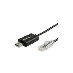 StarTech.com Cable console Cisco USB vers RJ45 de 1,8 m - Cordon rollover compatible Windows, Mac et Linux - 460 Kbps - M/M (ICUSBROLLOVR) - cable serie - 1.8 m - noir