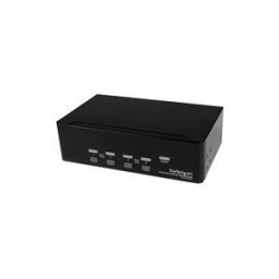 StarTech.com Switch KVM USB 2 Ecrans DVI pour 4 Ordinateurs avec Audio - Commutateur KVM - commutateur ecran-clavier-souris/audio/USB - 4 ports
