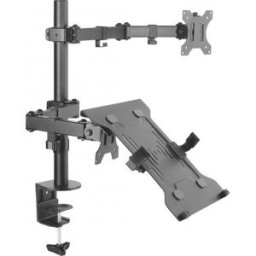 MCAD Colonne articulee double support pc portable + ecran 13-32