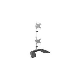 StarTech.com Bras pour ecran PC double affichage a fixation verticale - Moniteurs VESA jusqu'a 27 po - Aluminium - ARMDUOVS pied - pour 2 moniteurs - noir, argent