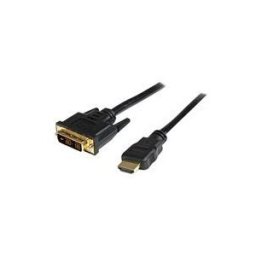 StarTech.com Cable HDMI vers DVI de 50cm - Cordon / Cable adaptateur HDMI DVI-D - Male / Male - Noir, Plaques or - cable video - HDMI / DVI - 50 cm