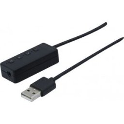 Dexlan Adaptateur USB MS Teams pour casque audio Jack simple et double prise