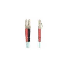 StarTech.com 25m (82ft) LC/UPC to LC/UPC OM4 Multimode Fiber Optic Cable, 50/125Âµm LOMMF/VCSEL Zipcord Fiber, 100G Networks, Low Insertion Loss, LSZH Fiber Patch Cord - cordon de raccordement - 25 m - turquoise