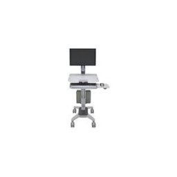 Ergotron WorkFit-C Poste de travail assis-debout LD simple chariot - pour ecran LCD / clavier / souris / notebook - gris