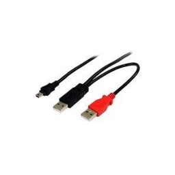 StarTech.com Cable USB 2.0 en Y A vers Mini B de 1,8 m - Cordon USB pour disque dur externe - 2x USB A (M) vers 1x USB Mini B (M) - cable USB - USB pour mini USB type B - 1.8 m