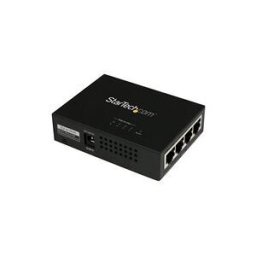 StarTech.com Injecteur PoE+ a 4 ports Gigabit - Midspan Power over Ethernet a fixation murale - 802.3at/af - Injecteur de puissance - 120 Watt