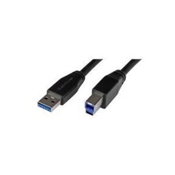 StarTech.com Cable USB 3.0 actif USB-A vers USB-B de 5 m - Cordon USB A vers B - USB 3.1 Gen 1 (5 Gb/s) - M/M - Noir - cable USB - USB Type B pour USB type A - 5 m