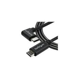 StarTech.com Cable USB-C coude a angle droit de 1 m - Cordon USB-C vers USB-C a 90 Â° - Cable de charge USB Type-C - M/M - USB 2.0 - Cable USB de type-C - 24 pin USB-C pour 24 pin USB-C - 1 m