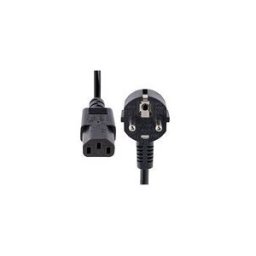 StarTech.com 1m (3ft) Computer Power Cord, 18AWG, EU Schuko to C13 Power Cord, 10A 250V, Black Replacement AC Cord, TV/Monitor Power Cable, Schuko CEE 7/7 to IEC 60320 C13 Power Cord - PC Power Supply Cable (713E-1M-POWER-CORD) - cable d'alimentation - po