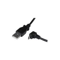 StarTech.com Cable Micro USB 2 m - A vers Micro B coude 90Â° vers le bas - Cable USB Micro B Angle Coude vers le bas - Noir 2m - cable USB - Micro-USB de type B pour USB - 2 m