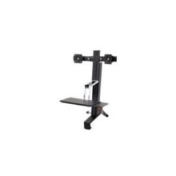 Ergotron WorkFit-S Dual Monitor Standing Desk Workstation - kit de montage - pour 2 ecrans LCD / clavier / souris