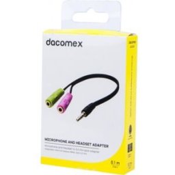 DACOMEX Adaptateur micro et casque stereo jack 3.5 mm