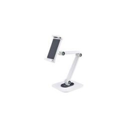StarTech.com Adjustable Tablet Stand for Desk, Desk/Wall Mountable, Supports Up to 2.2lb, Universal Tablet Stand Holder for Desk, Articulating Tablet Mount with Pivot/Swivel/Rotate - Ergonomic Tablet Stand (ADJ-TABLET-STAND-W) pied - pour tablette - blanc