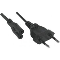 MCAD Cordon d'alimentation bipolaire PC CEE7 / C7 noir - 5,0 m