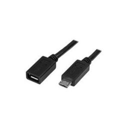 StarTech.com Cable d'extension Micro USB de 50 cm - Rallonge USB Micro B vers Micro B - Prolongateur Micro USB - M/F - Noir - rallonge de cable USB - Micro-USB de type B pour Micro-USB de type B - 50 cm