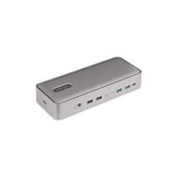 StarTech.com Dual-Laptop USB-C KVM Docking Station, Dual Monitor 4K 60Hz DisplayPort Dock, 5-Port USB Hub, GbE, 90W/45W Power Delivery to Two Laptops, Windows/Mac, 2-Host KVM Dock - station d'accueil - USB-C 3.2 Gen 2 - 2 x DP - 1GbE - Conformite TAA