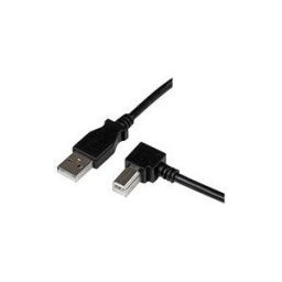 StarTech.com Cable USB 2.0 Type A vers USB Type B Coude a droite Male / Male - Adaptateur pour imprimante 3 m Noir - cable USB - USB type B pour USB - 3 m
