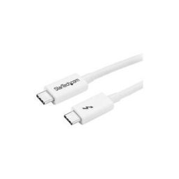 StarTech.com 3.3ft (1m) Thunderbolt 3 Cable, 20Gbps, 100W PD, 4K Video, Thunderbolt-Certified, Compatible w/ TB4/USB 3.2/DisplayPort - cable Thunderbolt - 24 pin USB-C pour 24 pin USB-C - 1 m
