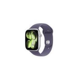 Apple Watch Series 11 (GPS) - aluminium argente - montre intelligente avec bande sport - brouillard violet - 64 Go