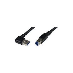 StarTech.com Cable USB 3.0 SuperSpeed A vers B coude a angle droit de 90Â° 1 m - Cable USB 3.0 AB - M/M - 1x USB A (M) 1x USB B (M) Noir 1m - cable USB - USB Type B pour USB type A - 1 m