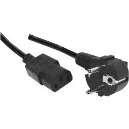 DACOMEX Sachet cordon d'alimentation PC CEE7 / C13 noir - 1,8 m