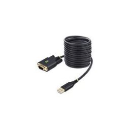 StarTech.com 10ft (3m) USB to Serial Adapter Cable, Interchangeable DB9 Screws/Nuts, COM Retention, USB-A to DB9 RS232, FTDI IC, Level-4 ESD Protection, Windows/macOS/ChromeOS/Linux - Rugged TPE Construction (1P10FFC-USB-SERIAL) - cable USB / serie - USB