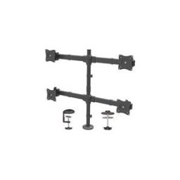 StarTech.com Support de bureau pour 4 ecrans a fixation VESA jusqu'a 27 et 8 kg - Bras d'ecran articule en acier robuste kit de montage - bras reglable - pour 4 moniteurs
