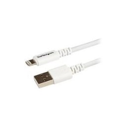 StarTech.com Cable AppleÂ® Lightning vers USB pour iPhone, iPod, iPad 3 m Blanc - Cable iPhone 5 - Chargeur Synchronisation Lightning - 3m - cable Lightning - Lightning / USB - 3 m