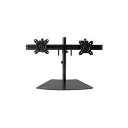 StarTech.com Support de bureau pour 2 ecrans avec base a fabile encombrement - Fixation double moniteur (ARMBARDUO) pied - bras reglable - pour ecran LCD - noir