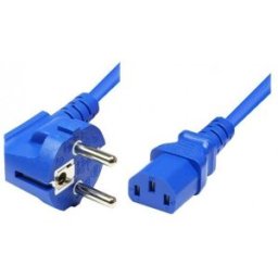 MCAD Cordon d'alimentation PC CEE7 / C13 bleu - 1,8 m