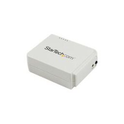 StarTech.com Serveur d'impression USB 2.0 sans fil N avec port Ethernet 10/100 Mb/s - 802.11 b/g/n et 150 Mb/s - Blanc - serveur d'impression - USB 2.0 - 10/100 Ethernet x 1