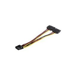 StarTech.com Repartiteur d'adaptateur alimentation - Cable LP4 a 4 broches vers Y double peripherique SATA - Gaine PVC - Fil 18 AWG - adaptateur secteur - alimentation SATA pour alimentation interne 4 plots - 19.1 m
