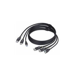 StarTech.com 6ft (1.8m) Dual-DisplayPort and USB 5Gbps KVM Cable - cable clavier / video / souris (KVM) - 1.83 m