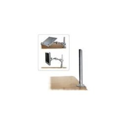 Lindy Desk Clamp Pole composant de montage - pour ecran LCD / ordinateur portable - argent, poudre