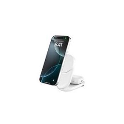 Belkin UltraCharge support de chargement sans fil - 2-en-1, Qi2, magnetique, pliable - + adaptateur secteur - 24 pin USB-C - 25 Watt