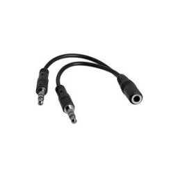 StarTech.com Cable separateur de casque 4 broches de 3,5Â mm vers 2Â x 3 broches de 3,5Â mm - F/M - repartiteur de casque micro