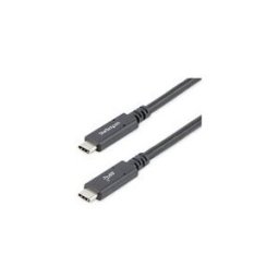 StarTech.com Cable USB-C vers USB-C avec Power Delivery 5A de 1,8 m - Cordon USB 3.0 Type-C certifie USB-IF - Noir (USB315C5C6) - Cable USB de type-C - 24 pin USB-C pour 24 pin USB-C - 1.8 m