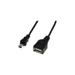 StarTech.com Cable Mini USBÂ 2.0 de 30cm - Cordon USBÂ A vers Mini B - Femelle / Male - Noir - cable USB - USB pour mini USB type B - 30 cm