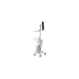 Ergotron Pole Cart chariot - pour ecran LCD / tablette - blanc brillant
