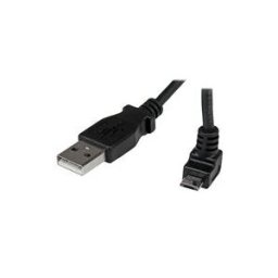 StarTech.com Cable Micro USB 1 m - A vers Micro B coude 90Â° vers le haut - Cable USB Micro B Angle Coude vers le haut - Noir 1m - cable USB - Micro-USB de type B pour USB - 1 m