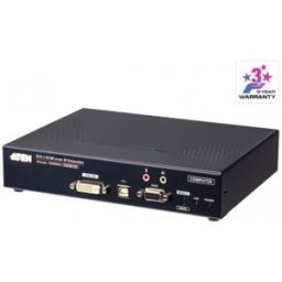 Aten KE6900AT DVI-I Single Display KVM over IP Transmitter - rallonge ecran-clavier-souris/audio/serie/USB - 1GbE
